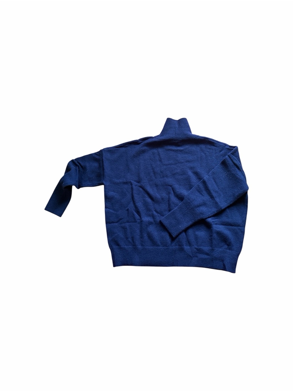 Men's Deep Blue Turtleneck Knit Sweater